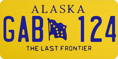 AK license plate GAB124