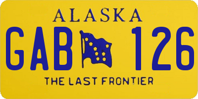 AK license plate GAB126