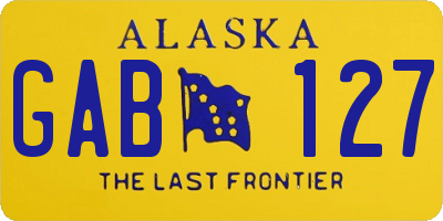 AK license plate GAB127