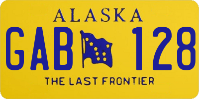 AK license plate GAB128