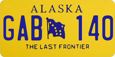 AK license plate GAB140