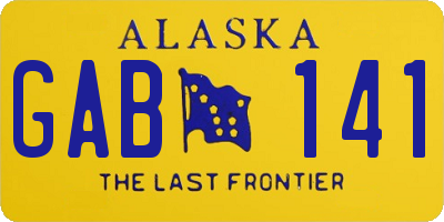 AK license plate GAB141