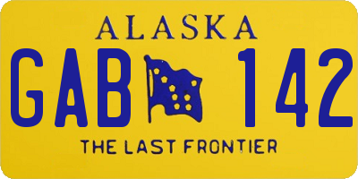 AK license plate GAB142