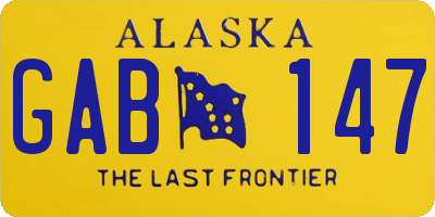 AK license plate GAB147