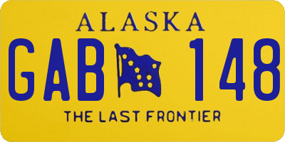 AK license plate GAB148