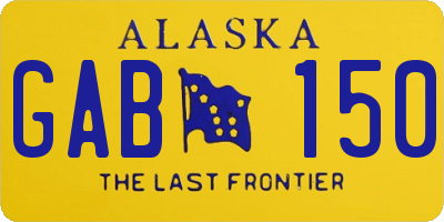 AK license plate GAB150