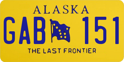 AK license plate GAB151