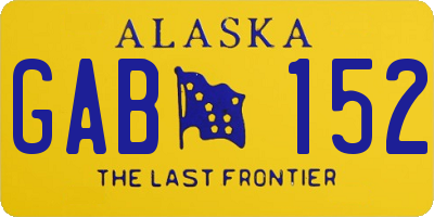 AK license plate GAB152