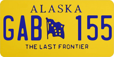 AK license plate GAB155