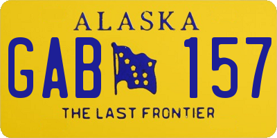 AK license plate GAB157