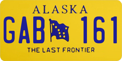 AK license plate GAB161