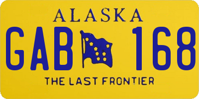 AK license plate GAB168