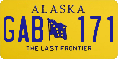 AK license plate GAB171