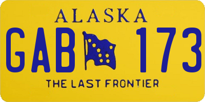 AK license plate GAB173