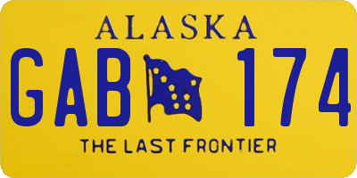 AK license plate GAB174