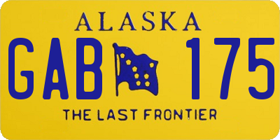 AK license plate GAB175