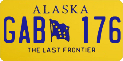 AK license plate GAB176