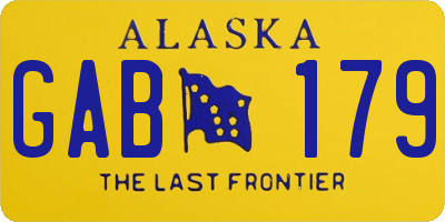 AK license plate GAB179