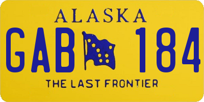 AK license plate GAB184