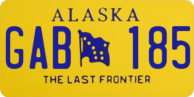 AK license plate GAB185