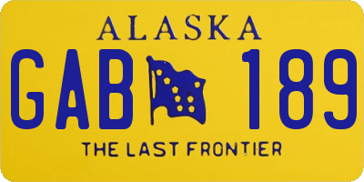 AK license plate GAB189