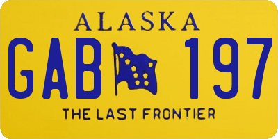 AK license plate GAB197