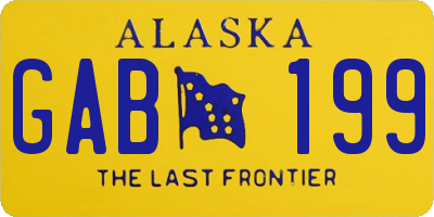 AK license plate GAB199