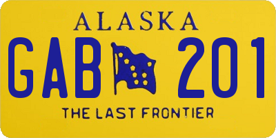 AK license plate GAB201