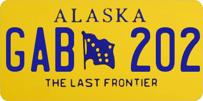 AK license plate GAB202