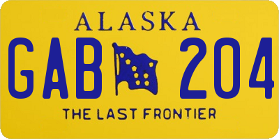 AK license plate GAB204