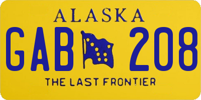 AK license plate GAB208