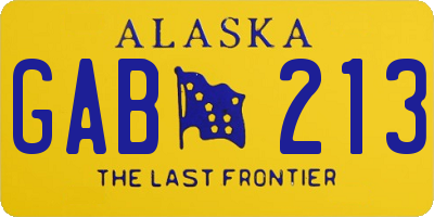 AK license plate GAB213