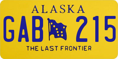 AK license plate GAB215