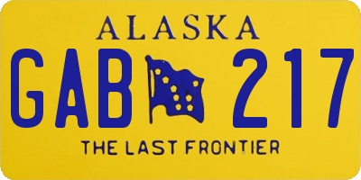 AK license plate GAB217