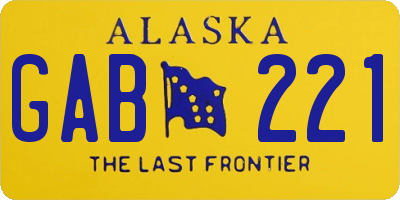 AK license plate GAB221