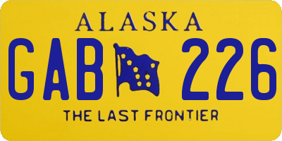 AK license plate GAB226
