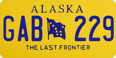 AK license plate GAB229