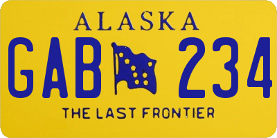 AK license plate GAB234