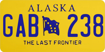 AK license plate GAB238