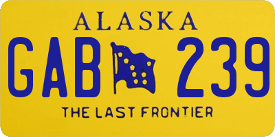 AK license plate GAB239