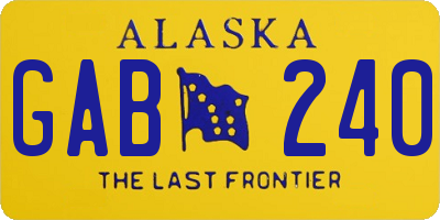 AK license plate GAB240