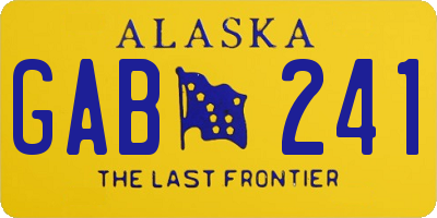 AK license plate GAB241