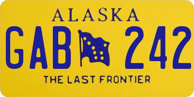 AK license plate GAB242