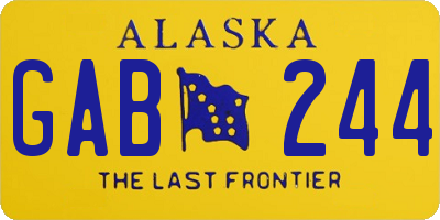 AK license plate GAB244