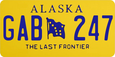 AK license plate GAB247
