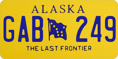 AK license plate GAB249