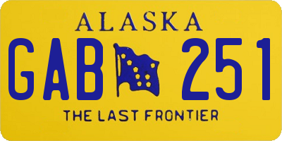 AK license plate GAB251