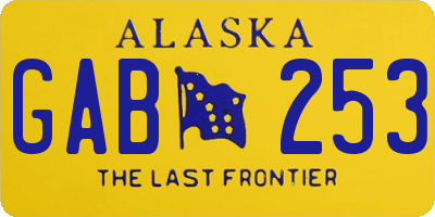 AK license plate GAB253