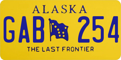 AK license plate GAB254