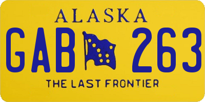AK license plate GAB263